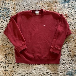 Vintage Nike Dark Red/Burgundy Crewneck Sweatshirt Size Medium